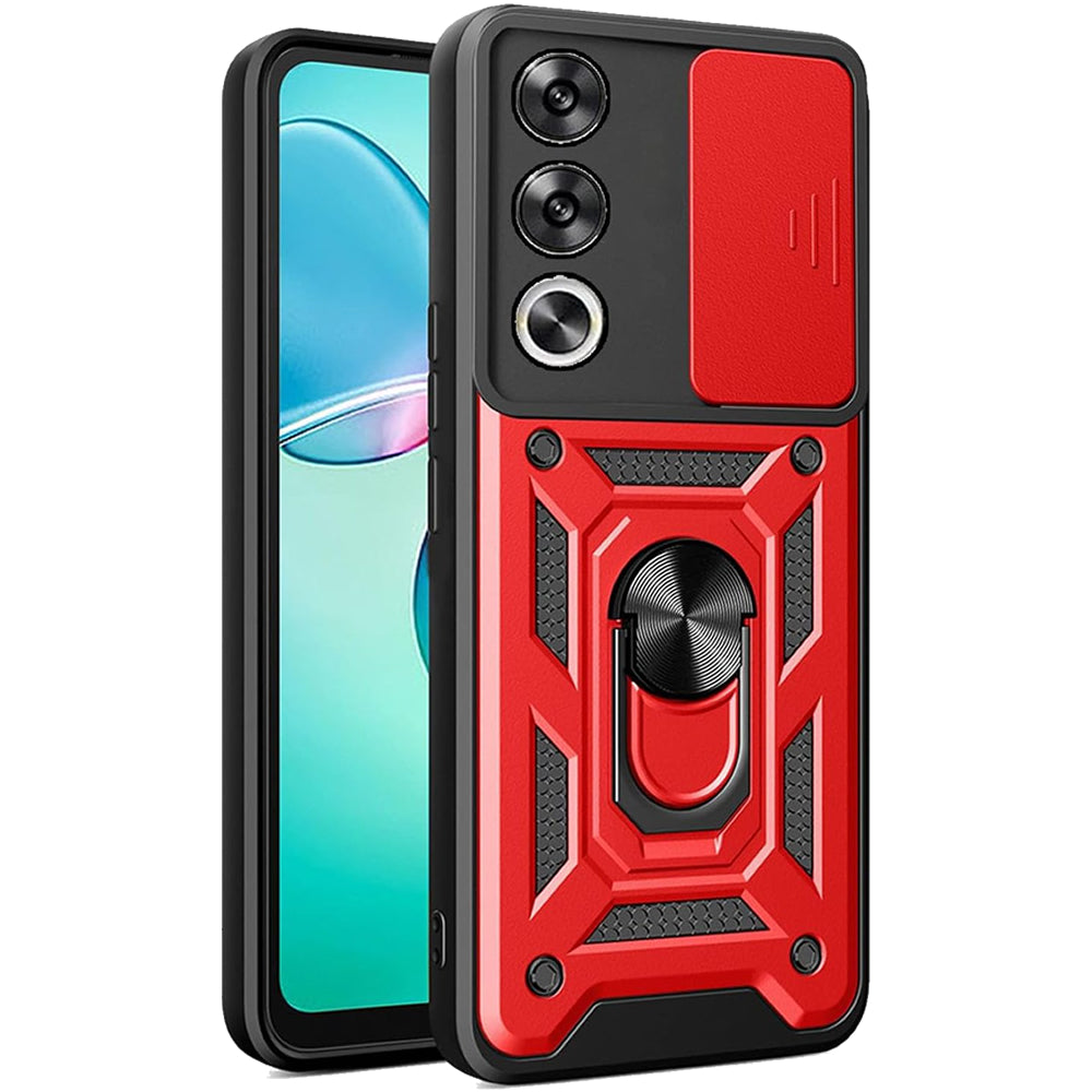 Oppo A80 Tough Case Shockproof Kickstand Cover RED