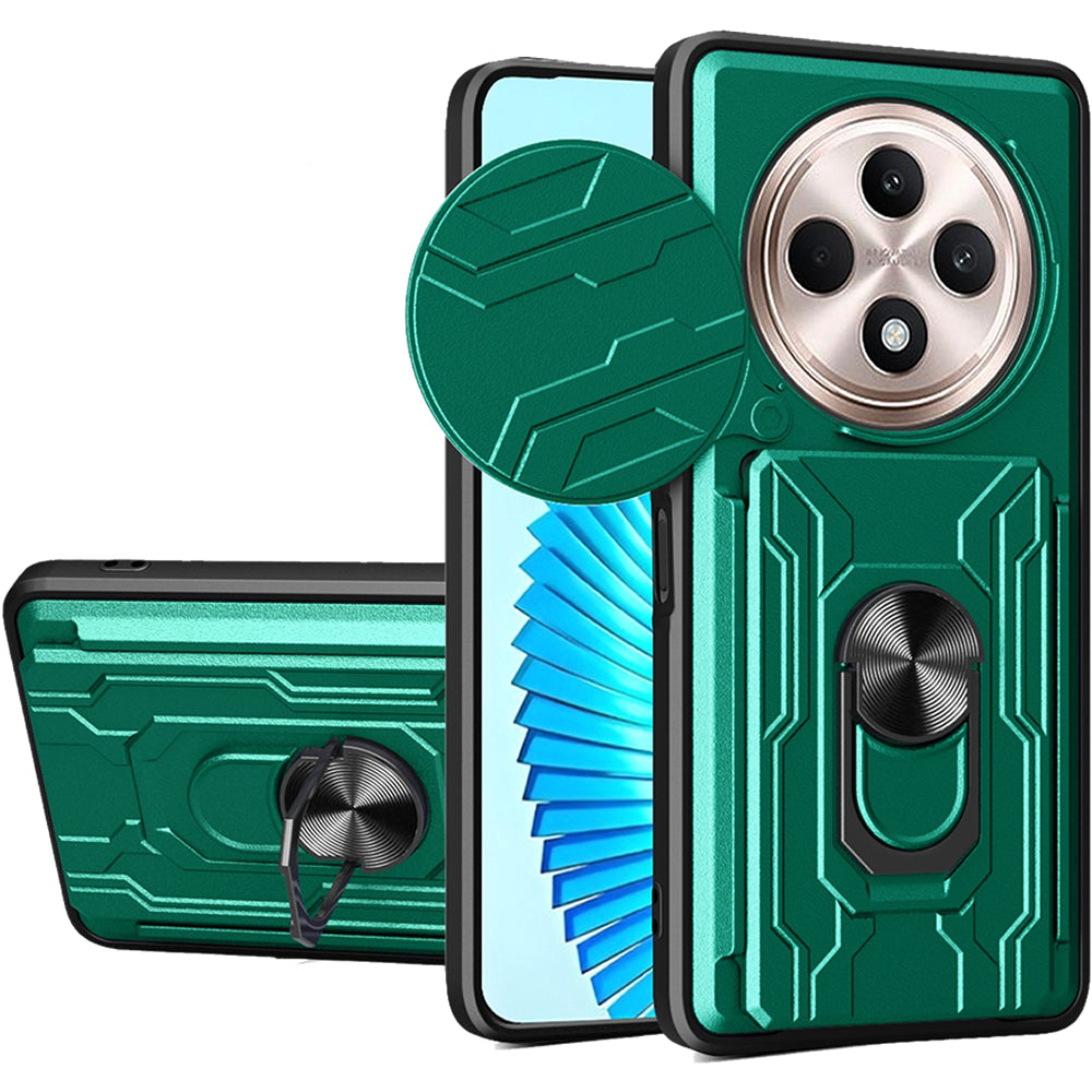 Oppo Find X8 Pro Rugged Shockproof Case Kickstand Card Cover GREEN