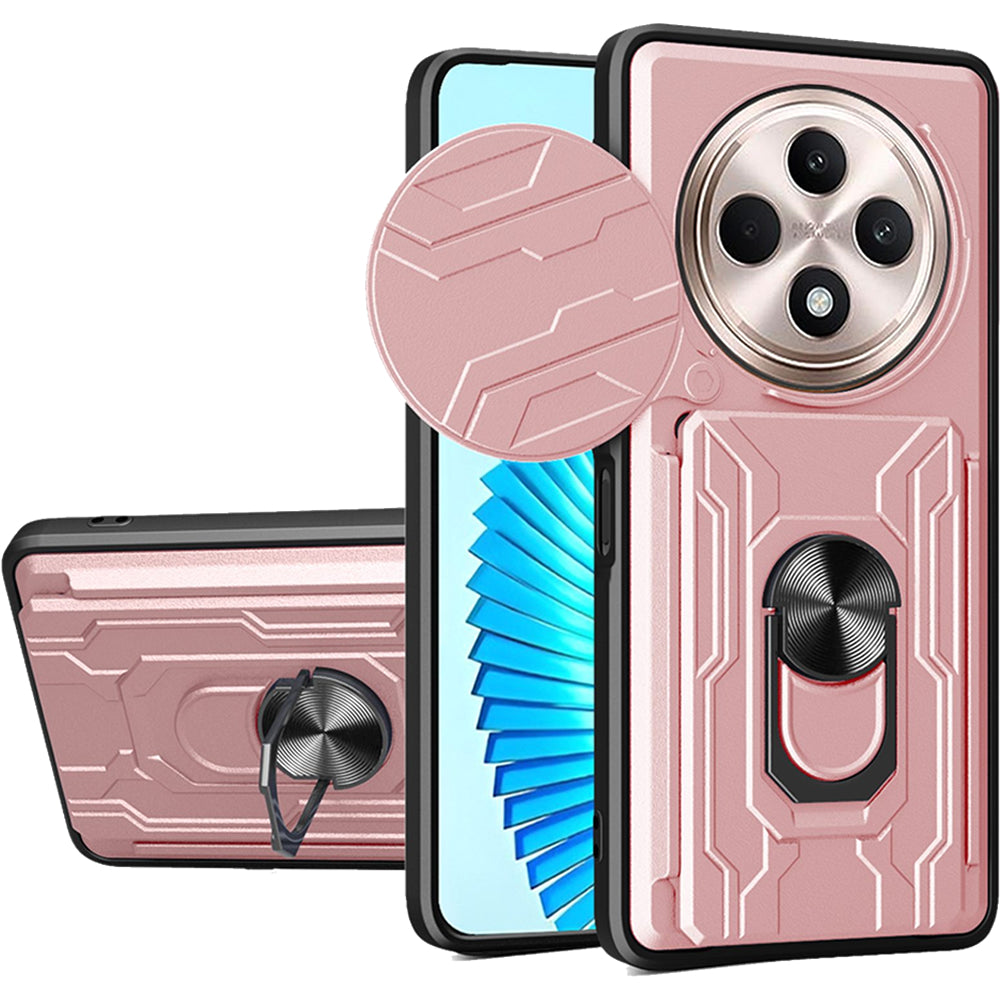Oppo Find X8 Pro Rugged Shockproof Case Kickstand Card Cover PINK