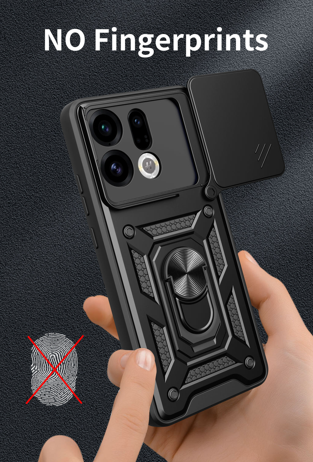 Oppo Find X9 Tough Case Shockproof Kickstand Cover BLACK