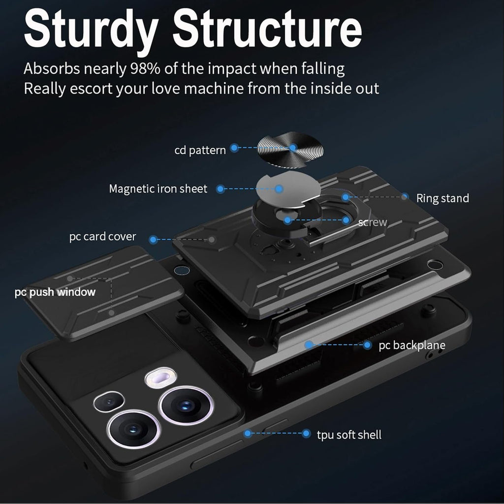 Oppo Reno 13 Pro Rugged Shockproof Case Kickstand Card Cover GREEN