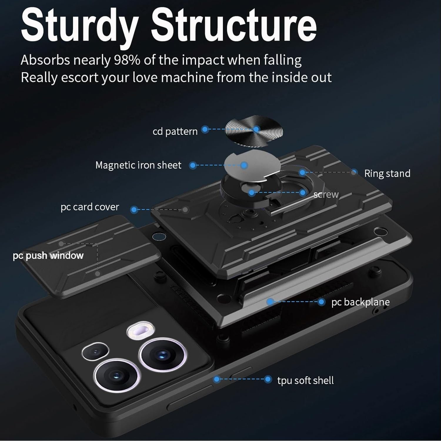 Oppo Reno 13 Pro Rugged Shockproof Case Kickstand Card Cover GREEN