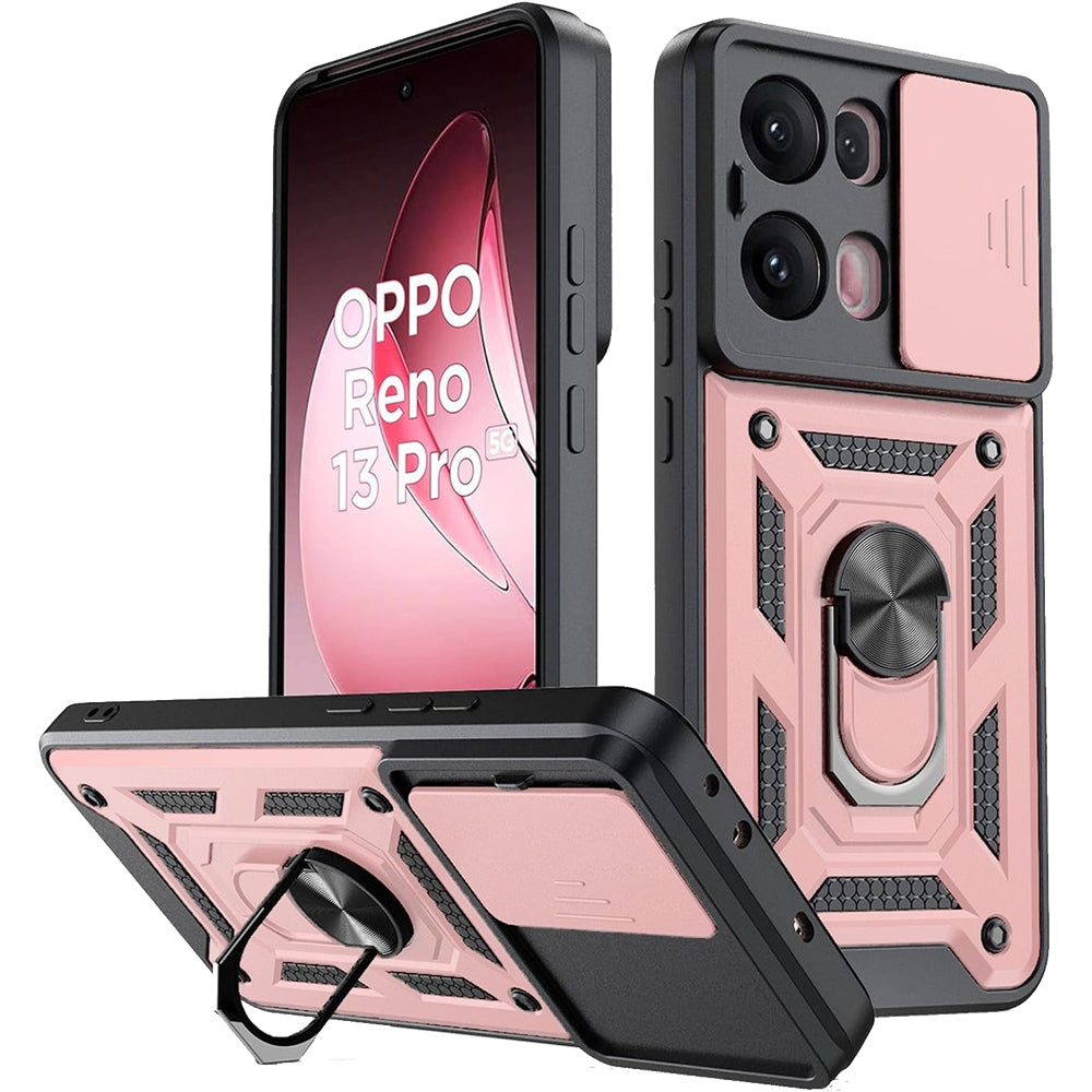 Oppo Reno 13 Pro Tough Case Shockproof Kickstand Cover PINK
