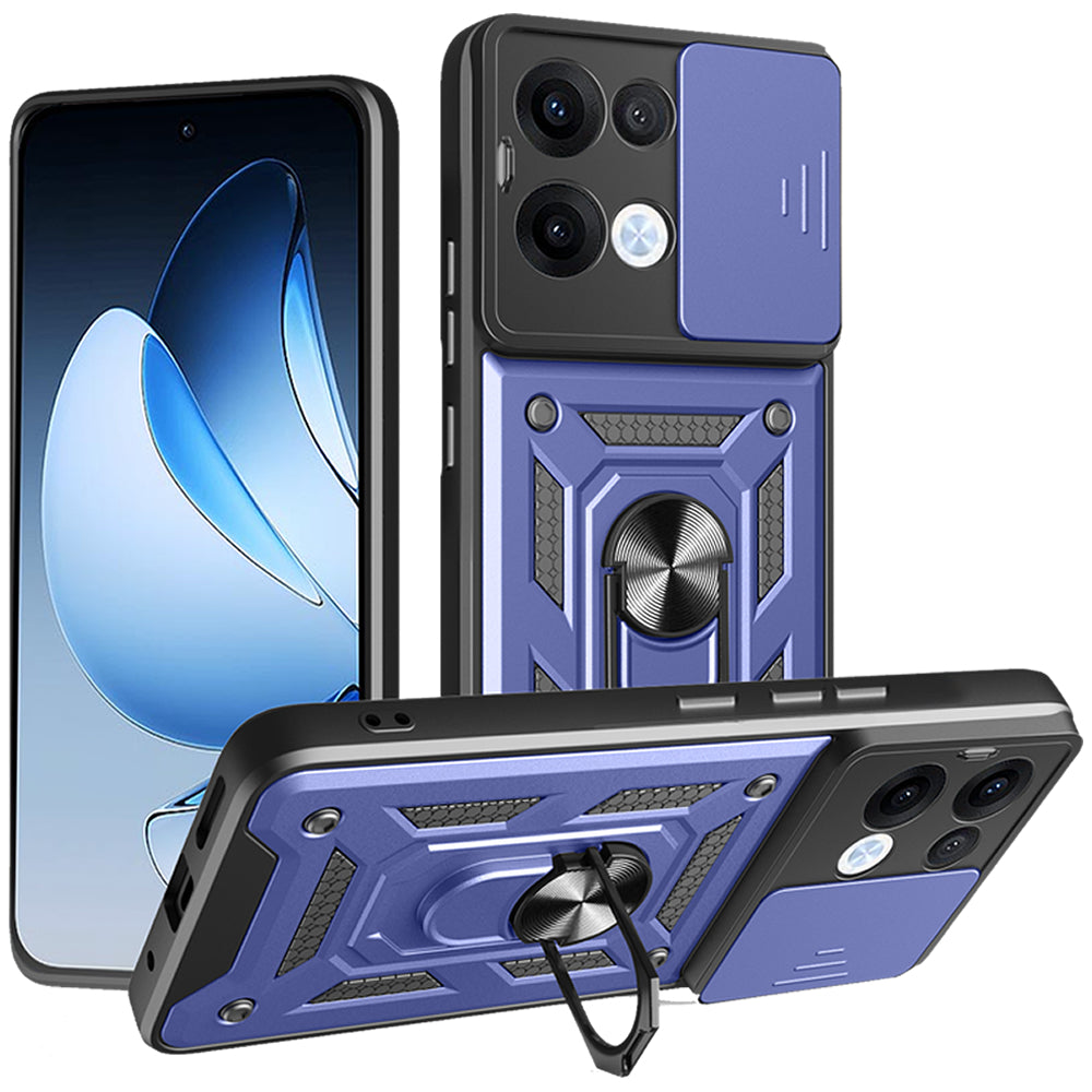 Oppo Reno 13 Tough Case Shockproof Kickstand Cover BLUE