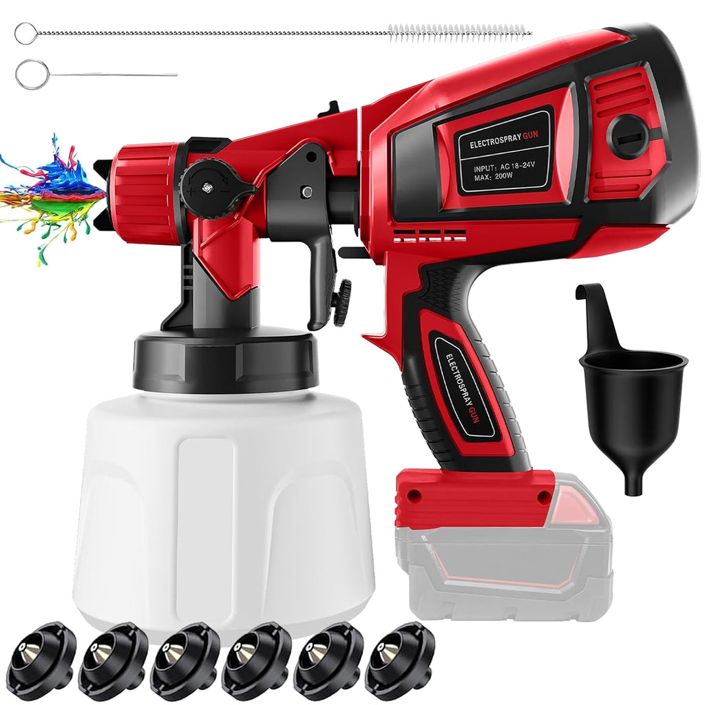 Cordless Spray Gun Paint Sprayer For Milwaukee Battery
