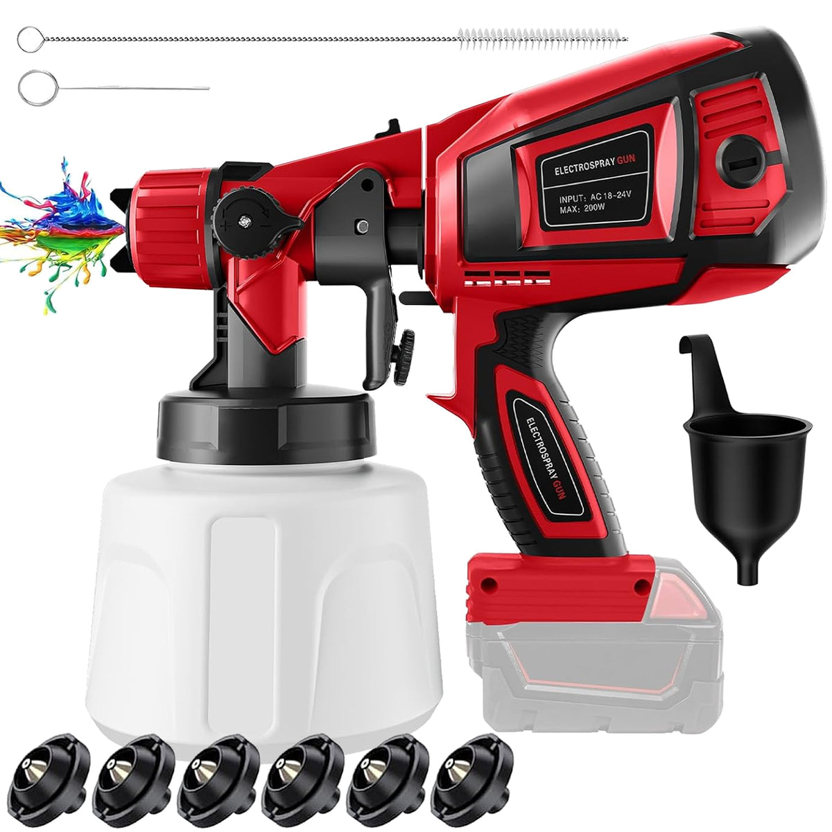 Cordless Spray Gun Paint Sprayer For Milwaukee Battery