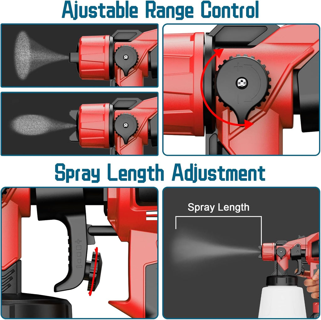 Cordless Spray Gun Paint Sprayer For Milwaukee Battery