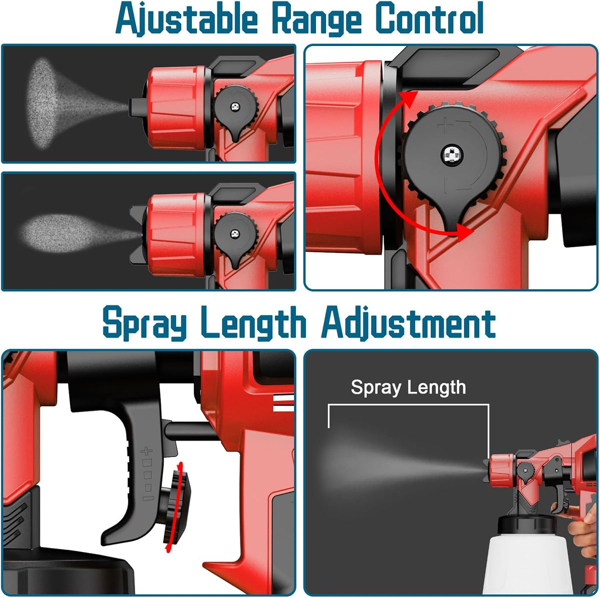 Cordless Spray Gun Paint Sprayer For Milwaukee Battery