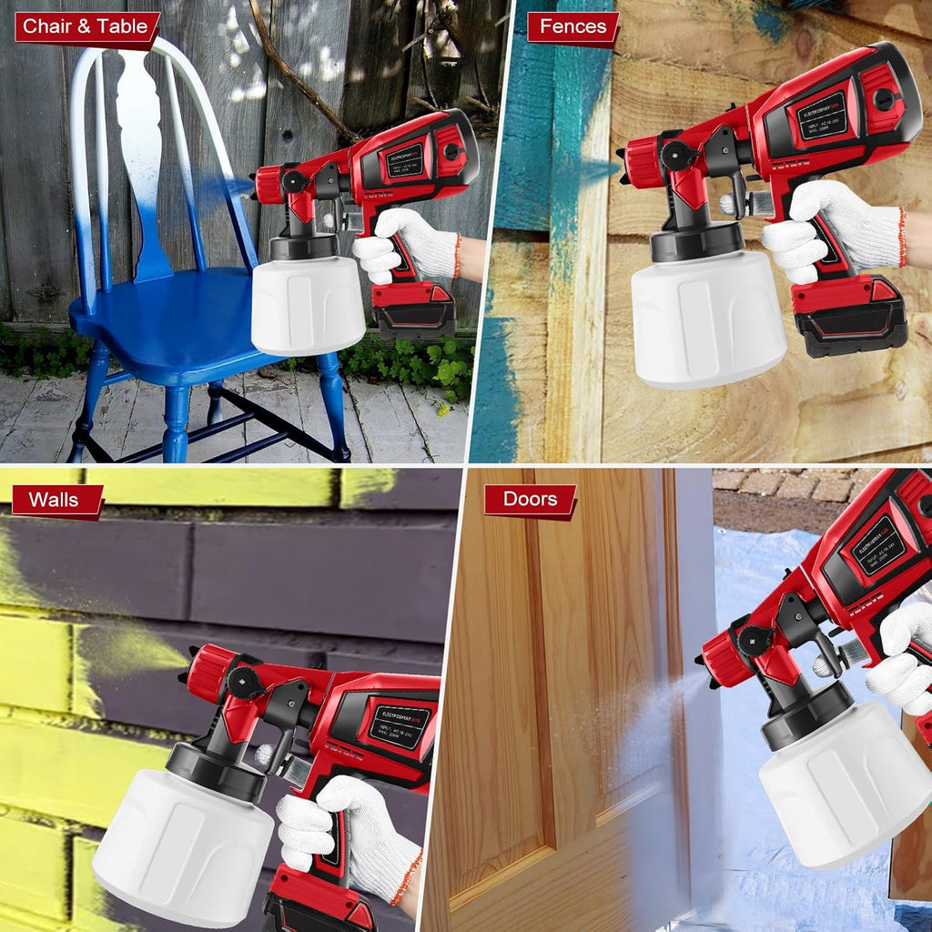 Cordless Spray Gun Paint Sprayer For Milwaukee Battery