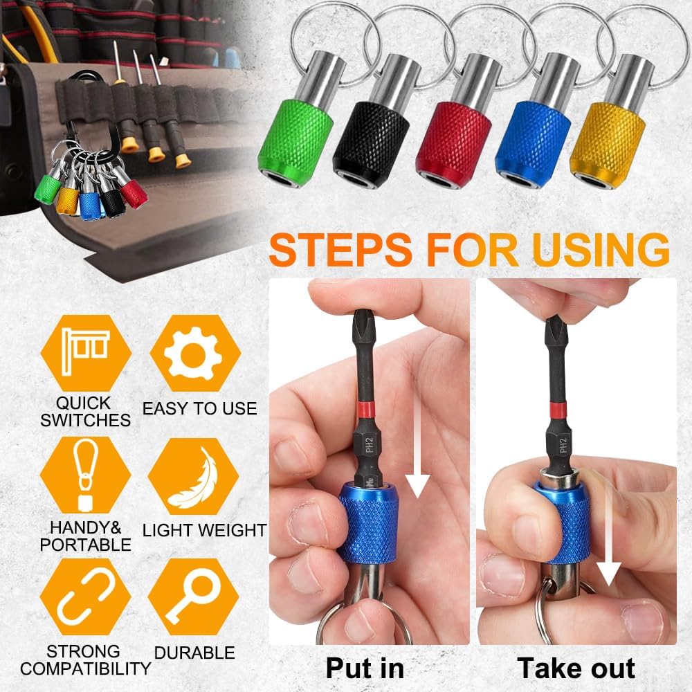 1/4" Hex Screwdriver Bit Holder (Aluminum Alloy)