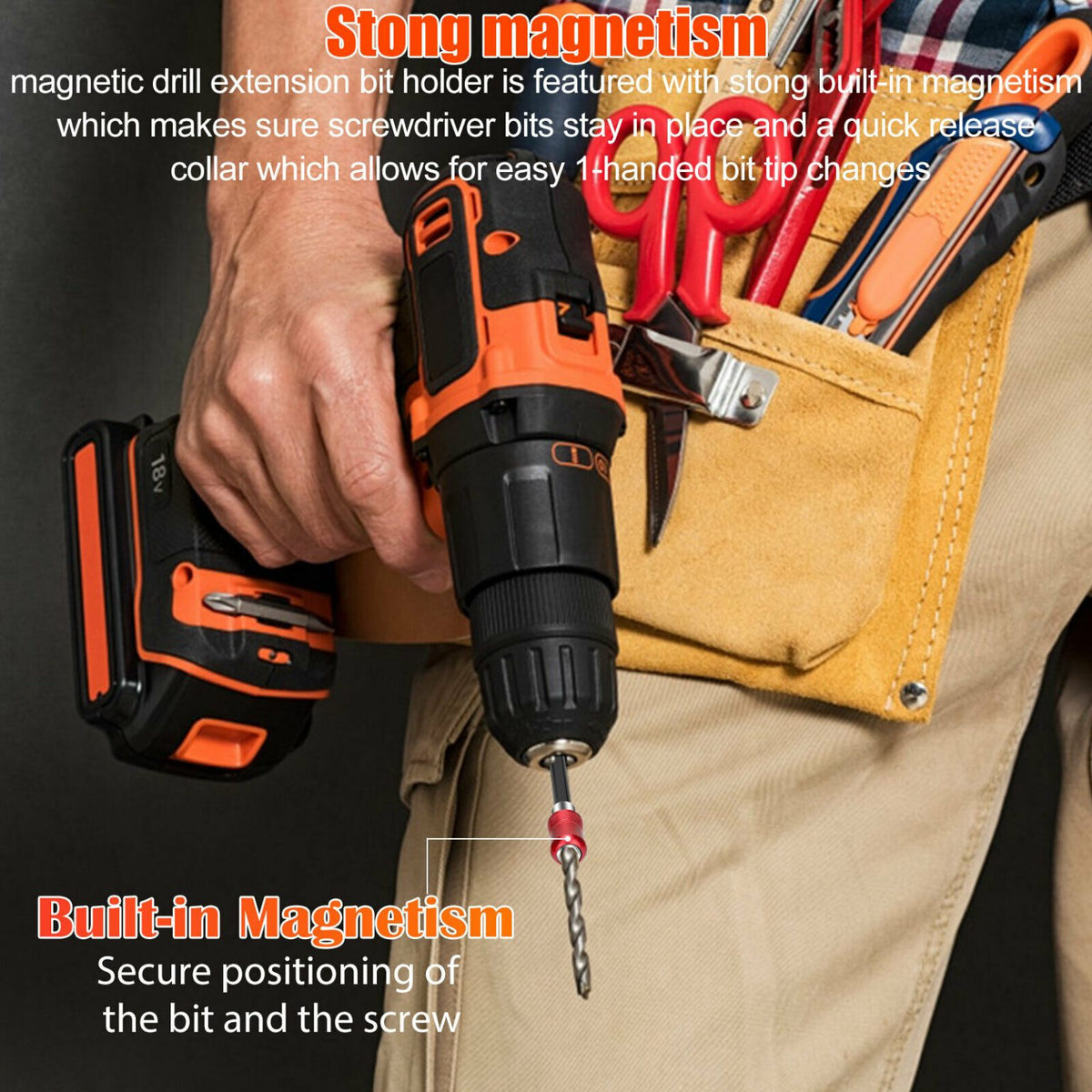 3Pcs Quick Release Magnetic Drill Holder