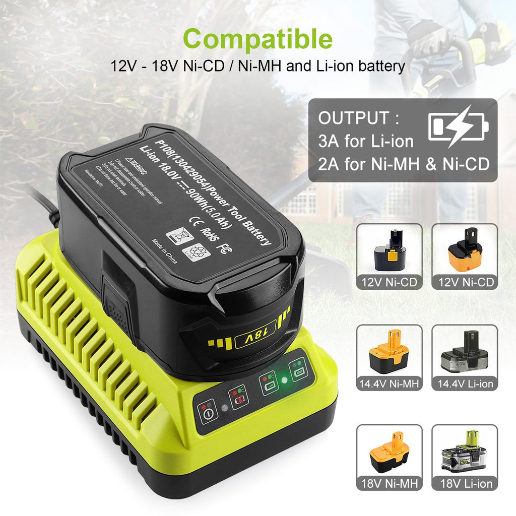 18V Replacement Charger for Ryobi Tools Battery Replacement RYOBI battery Charger