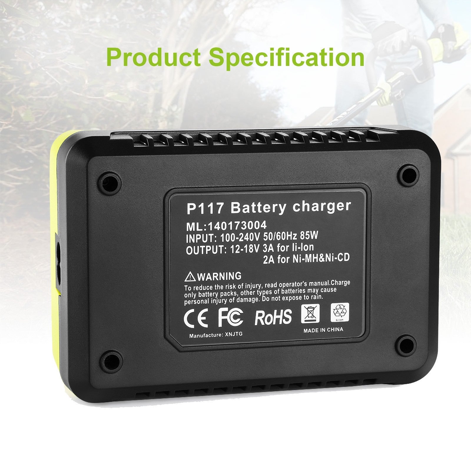 18V Replacement Charger for Ryobi Tools Battery Replacement RYOBI battery Charger