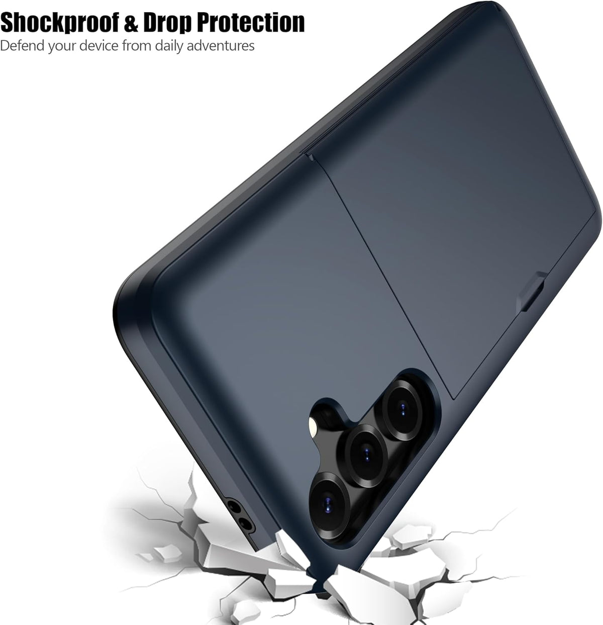 Samsung Galaxy A36 Shockproof Wallet Case Card Cover BLUE