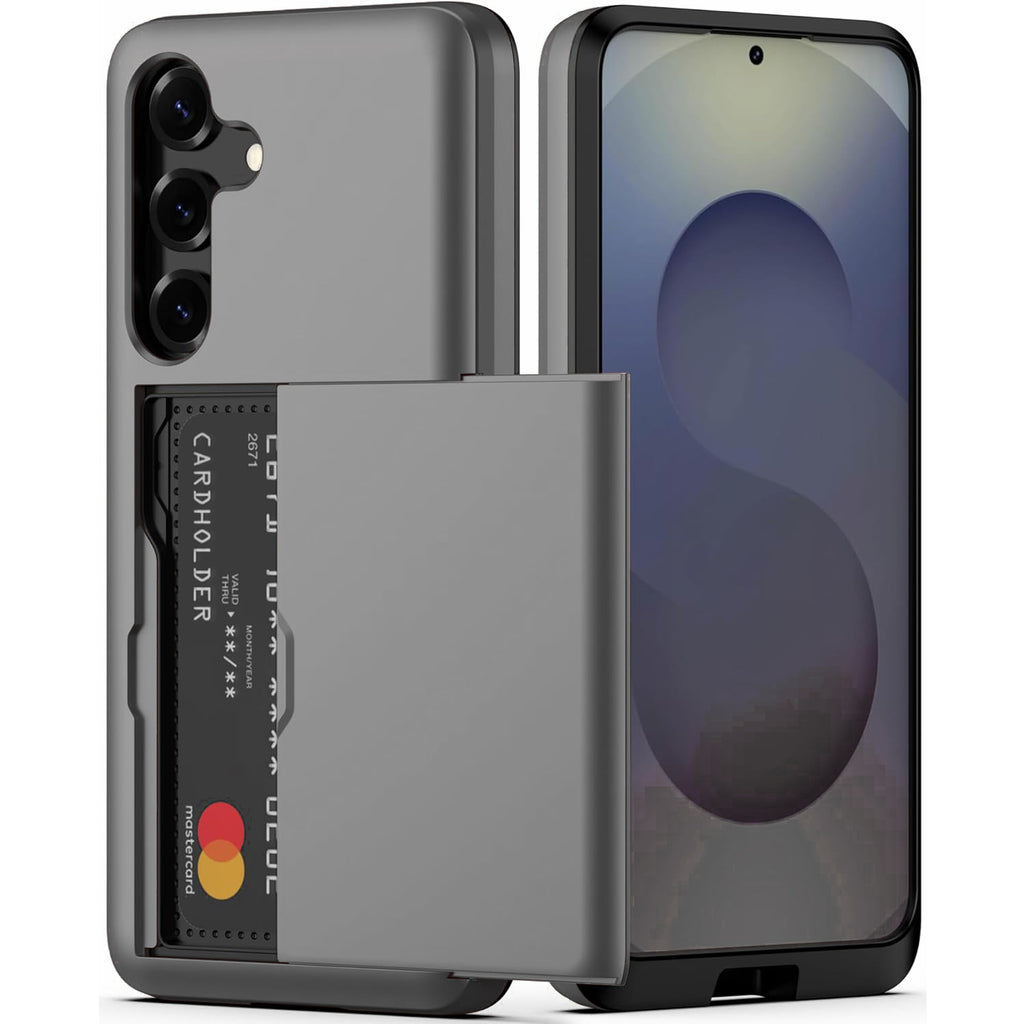 Samsung Galaxy A37 Shockproof Wallet Case Card Cover GREY