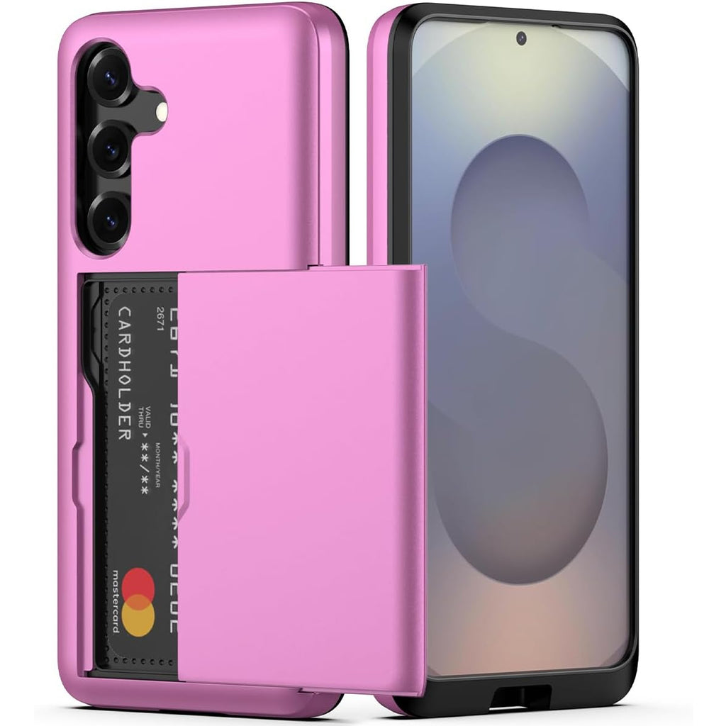 Samsung Galaxy A56 Shockproof Wallet Case Card Cover HOT PINK