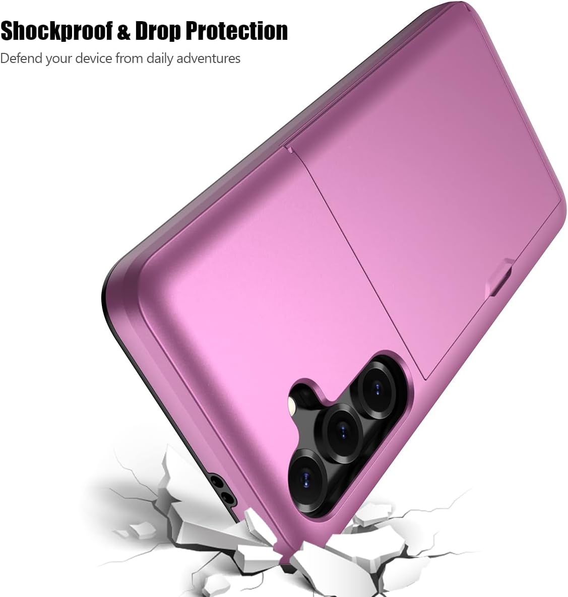 Samsung Galaxy A56 Shockproof Wallet Case Card Cover HOT PINK