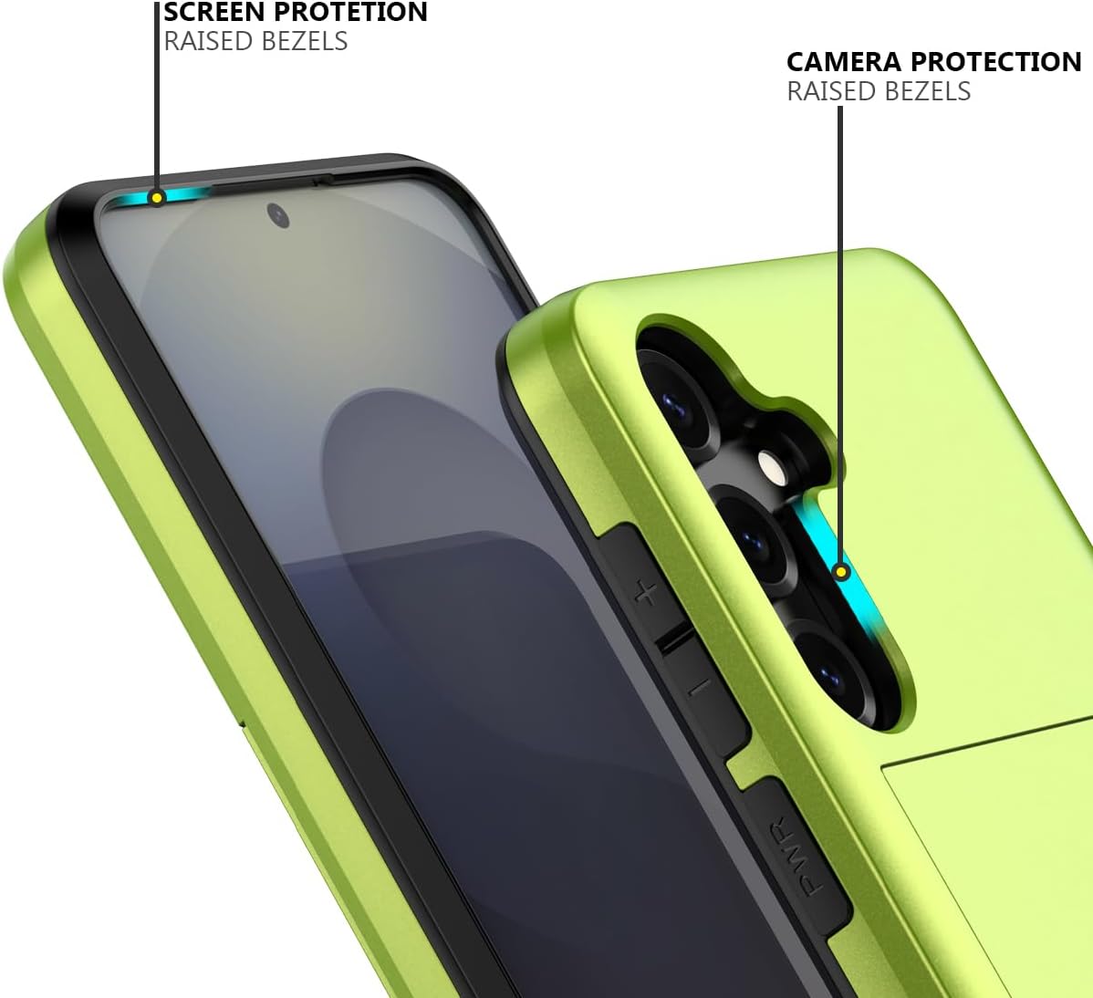 Samsung Galaxy A56 Shockproof Wallet Case Card Cover GREEN
