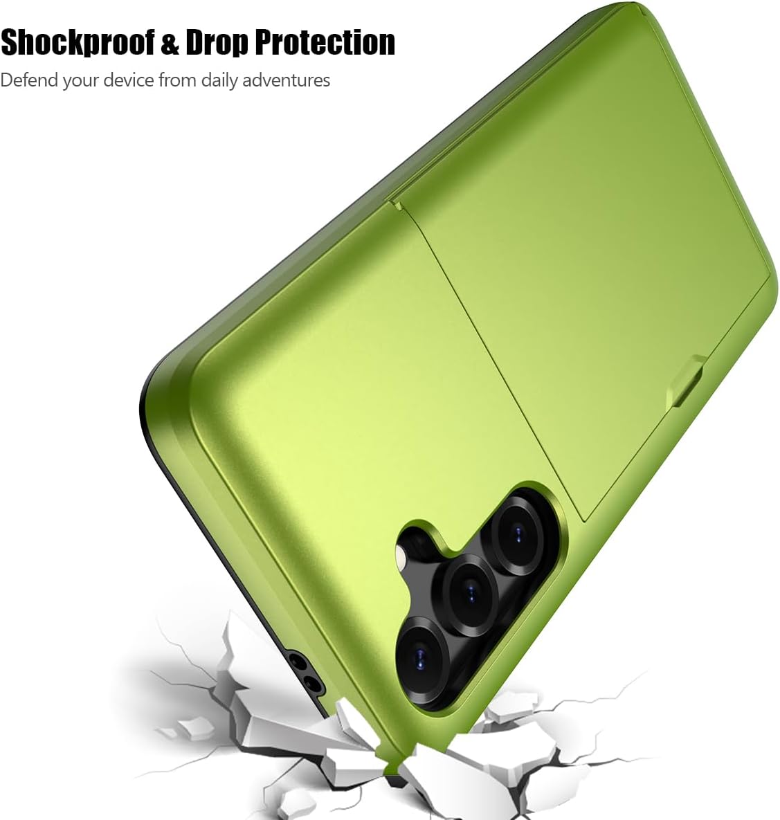Samsung Galaxy A56 Shockproof Wallet Case Card Cover GREEN