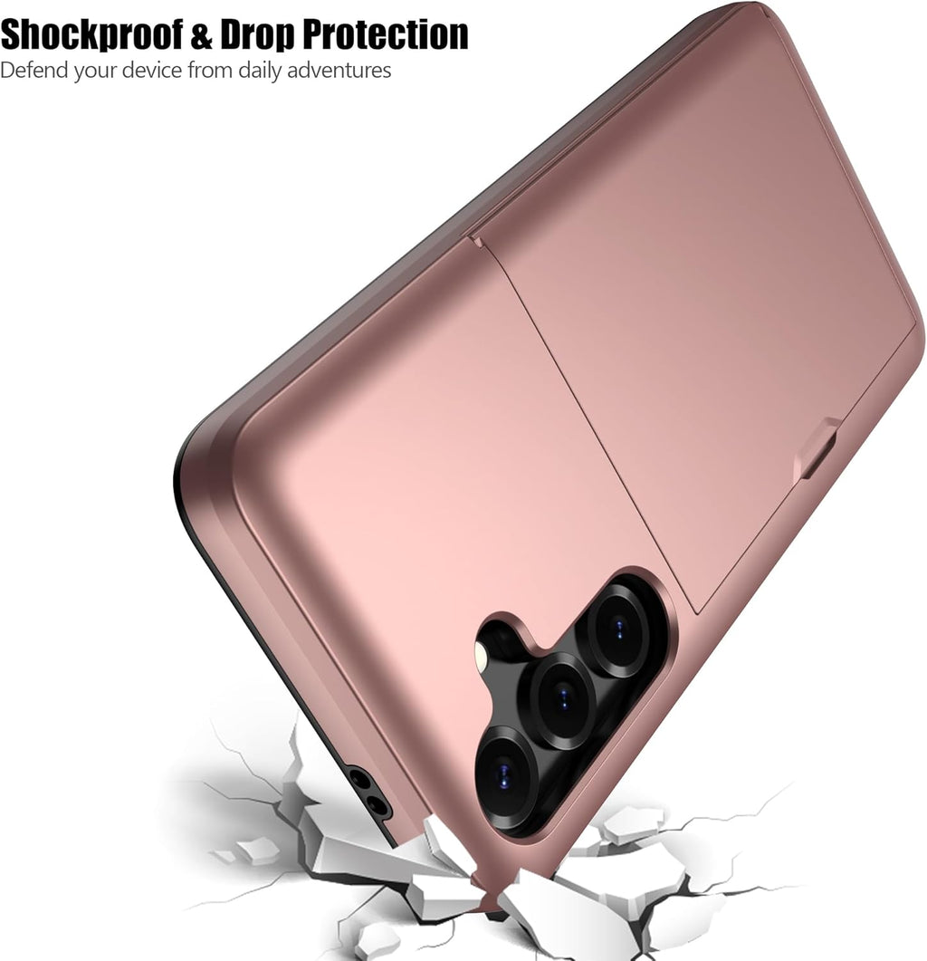Samsung Galaxy A56 Shockproof Wallet Case Card Cover PINK
