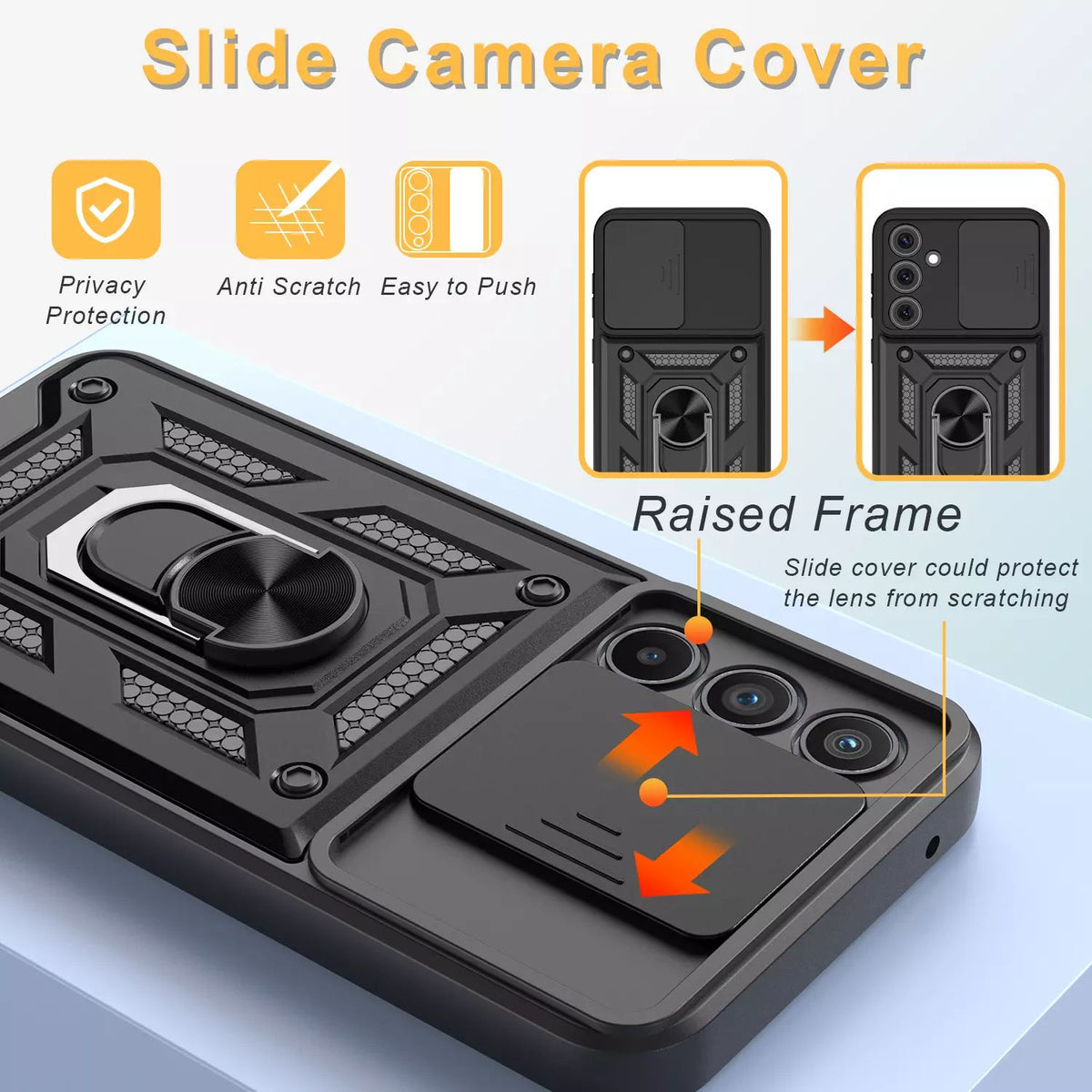 Samsung Galaxy S25 Plus Tough Case Shockproof Kickstand Cover BLACK