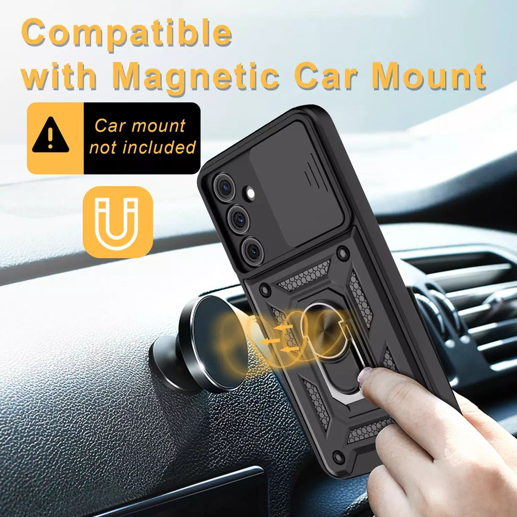 Samsung Galaxy S25 Plus Tough Case Shockproof Kickstand Cover BLACK