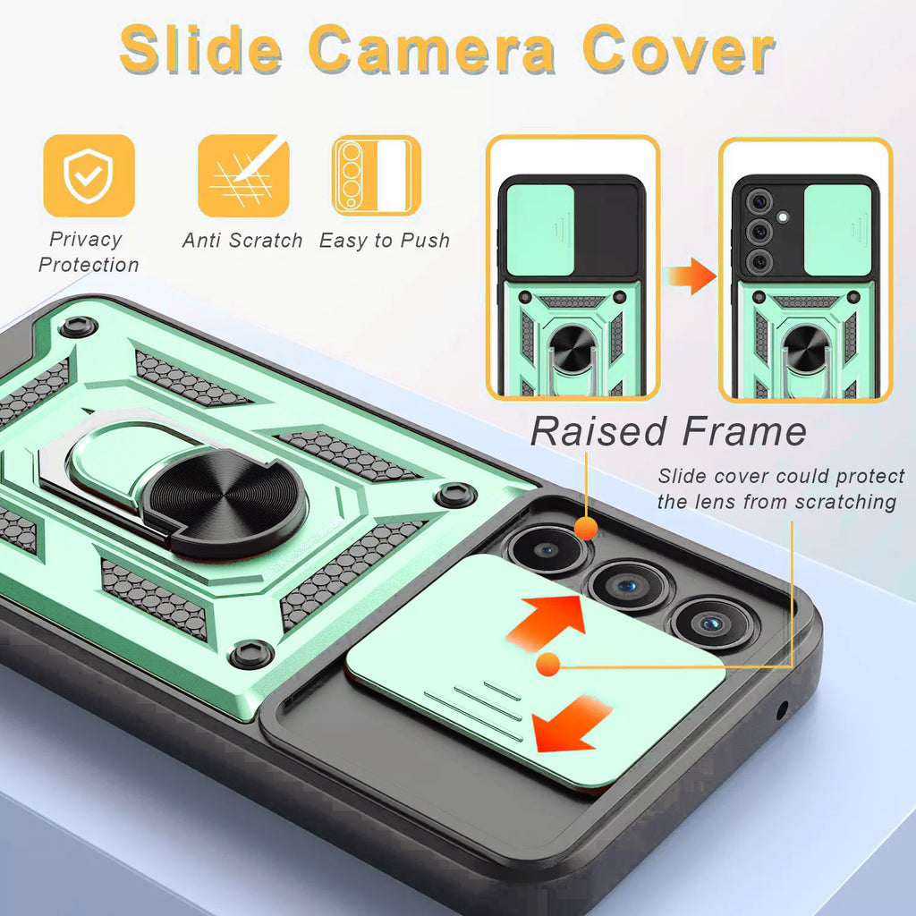 Samsung Galaxy S25 FE Tough Case Shockproof Kickstand Cover GREEN