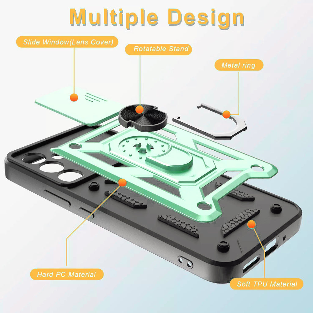 Samsung Galaxy S25 FE Tough Case Shockproof Kickstand Cover GREEN