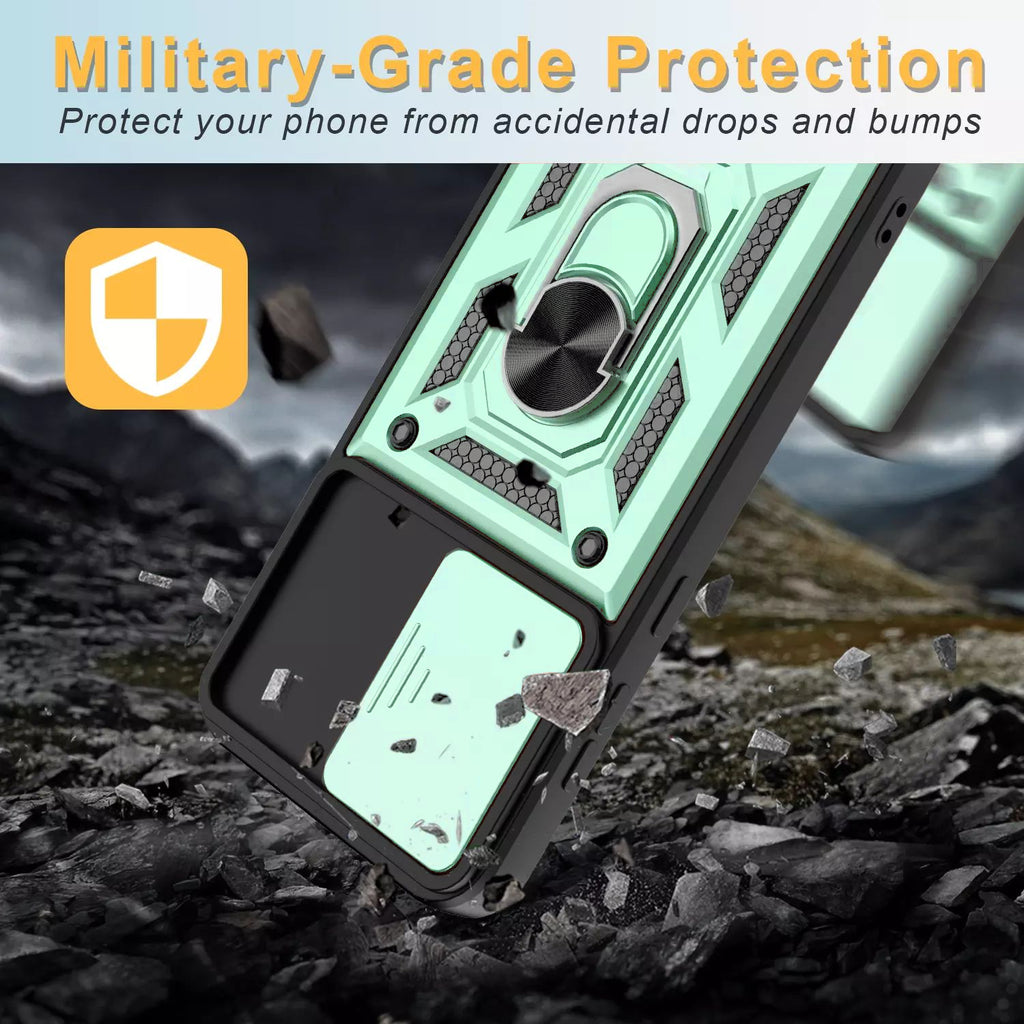 Samsung Galaxy S25 FE Tough Case Shockproof Kickstand Cover GREEN