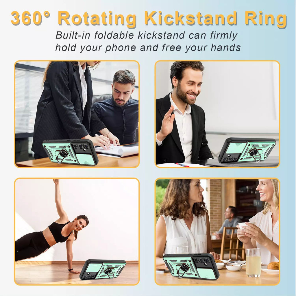 Samsung Galaxy S25 FE Tough Case Shockproof Kickstand Cover GREEN