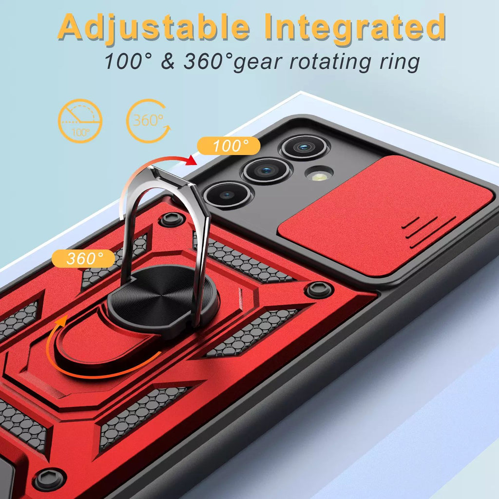 Samsung Galaxy S24 Plus Tough Case Shockproof Kickstand Cover RED