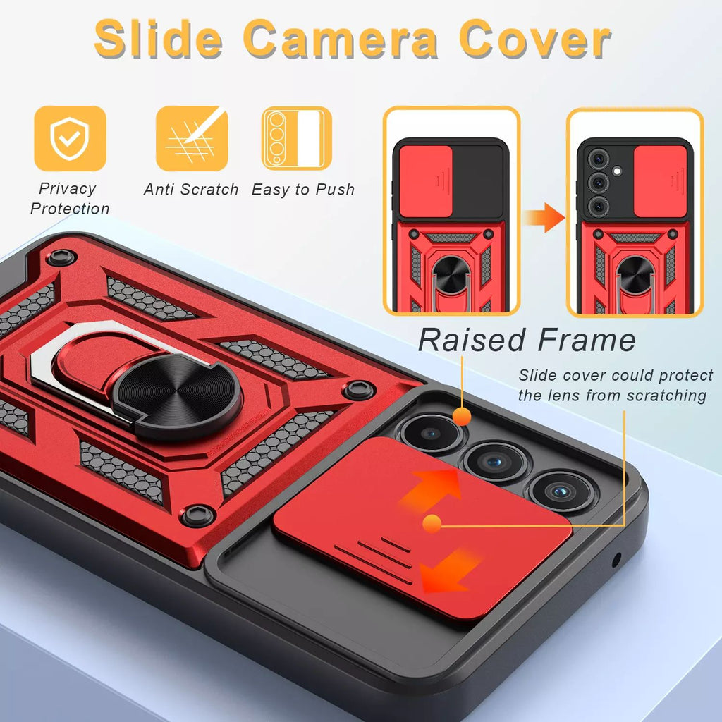 Samsung Galaxy S24 Plus Tough Case Shockproof Kickstand Cover RED