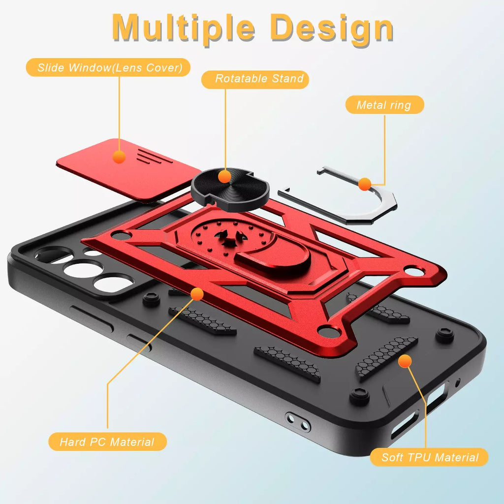 Samsung Galaxy S24 Plus Tough Case Shockproof Kickstand Cover RED