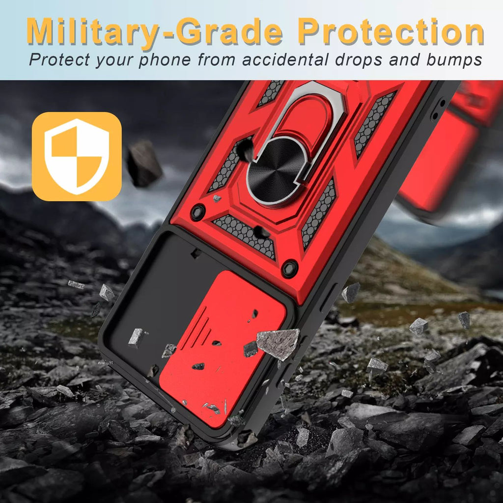 Samsung Galaxy S24 Plus Tough Case Shockproof Kickstand Cover RED