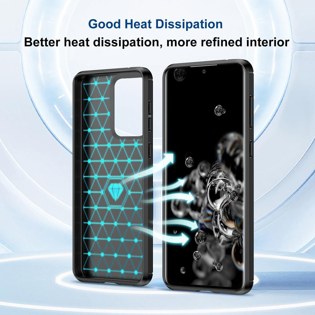 Samsung S20 Ultra Slim Fit Case Tough Gel TPU Rubber Cover BLACK