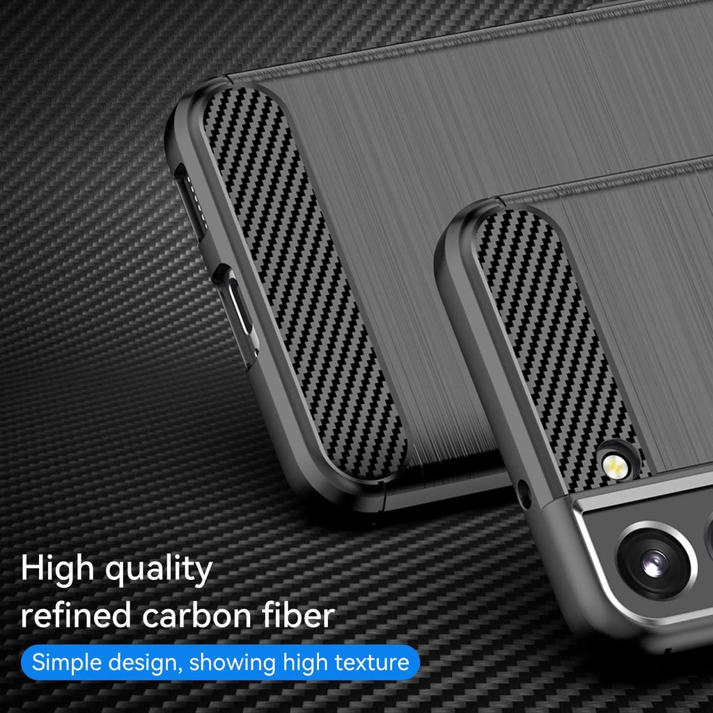 Samsung S21 FE Slim Fit Case Tough Gel TPU Rubber Cover BLACK