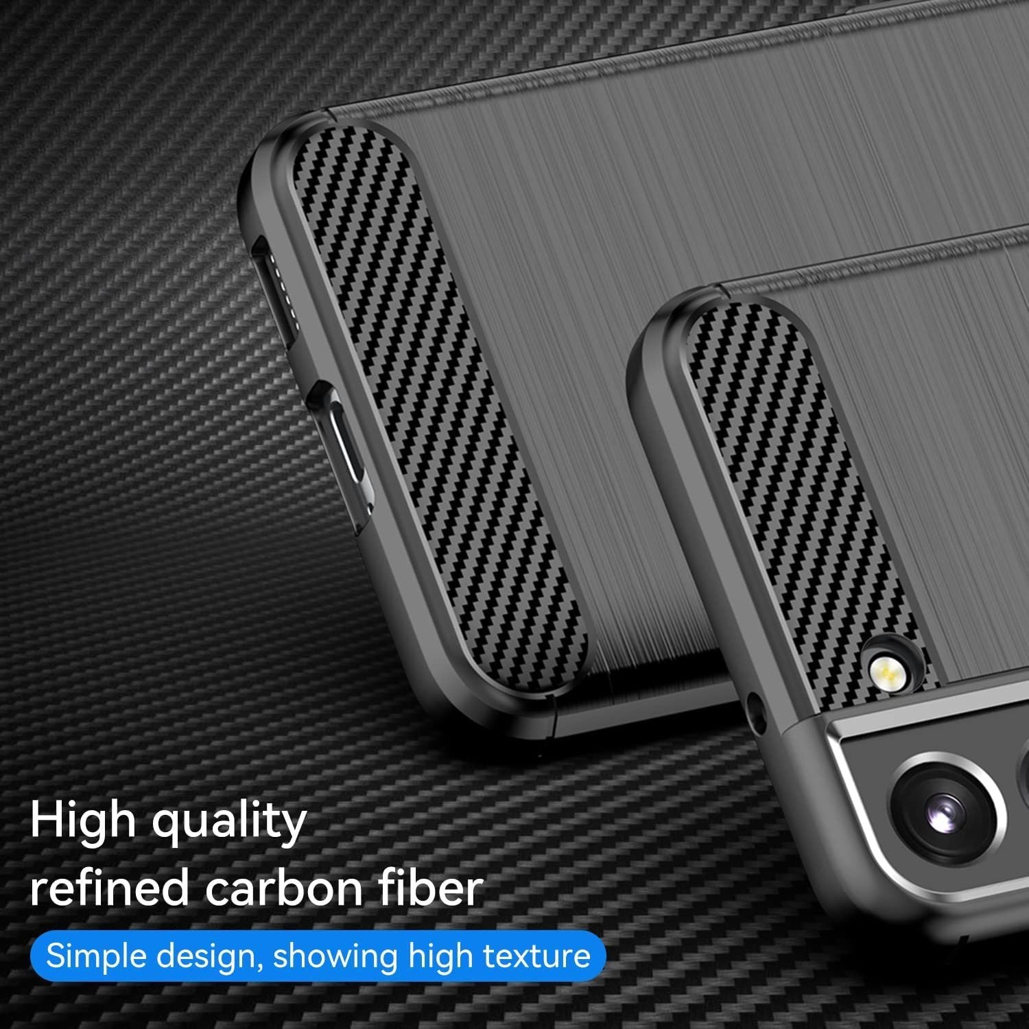 Samsung S21 FE Slim Fit Case Tough Gel TPU Rubber Cover BLACK