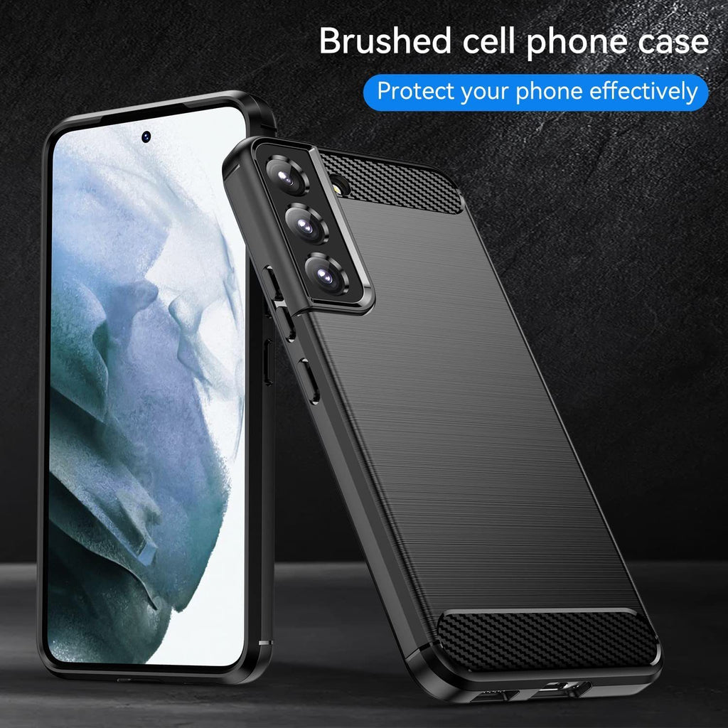 Samsung S21 FE Slim Fit Case Tough Gel TPU Rubber Cover BLACK