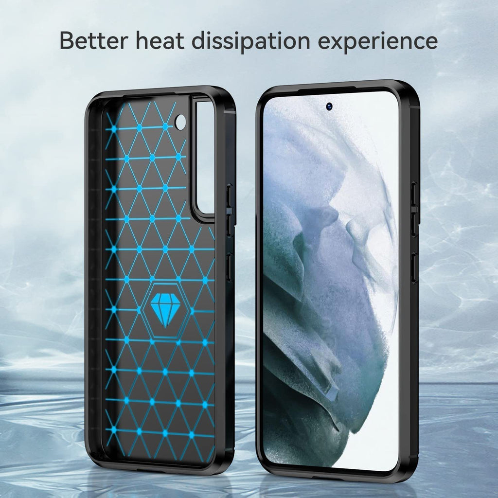 Samsung S21 FE Slim Fit Case Tough Gel TPU Rubber Cover BLACK