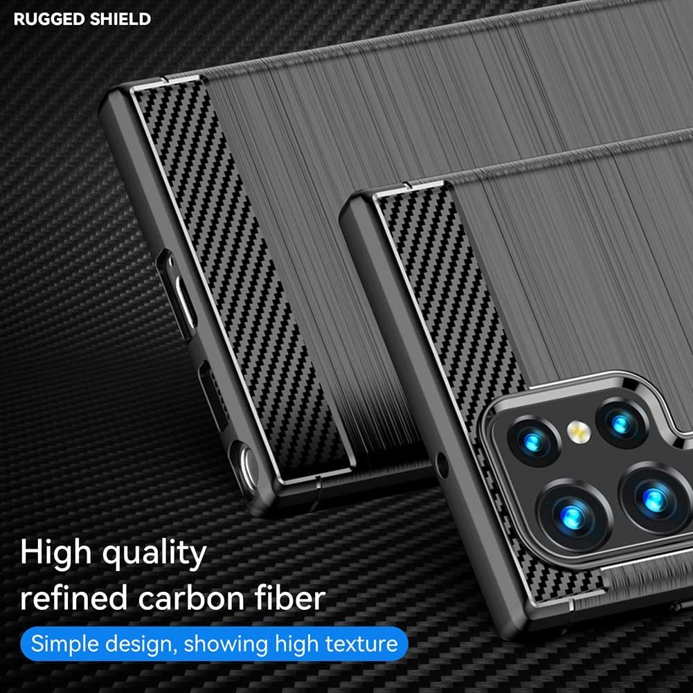 Samsung S22 Ultra Slim Fit Case Tough Gel TPU Rubber Cover BLACK