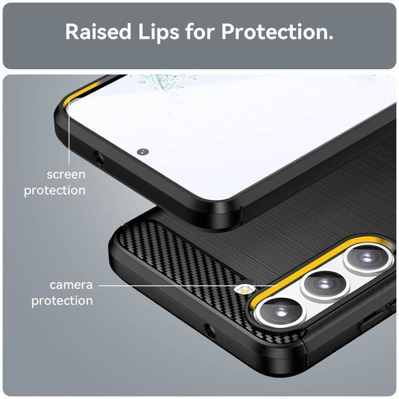 Samsung S23 Plus Slim Fit Case Tough Gel TPU Rubber Cover BLACK