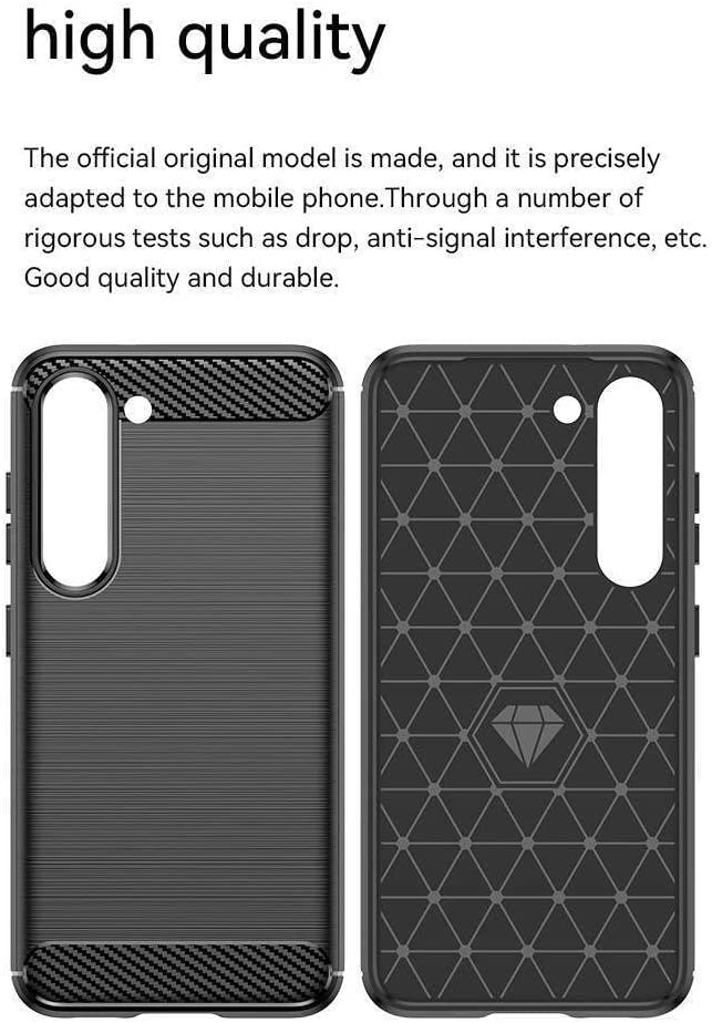 Samsung S23 Plus Slim Fit Case Tough Gel TPU Rubber Cover BLACK