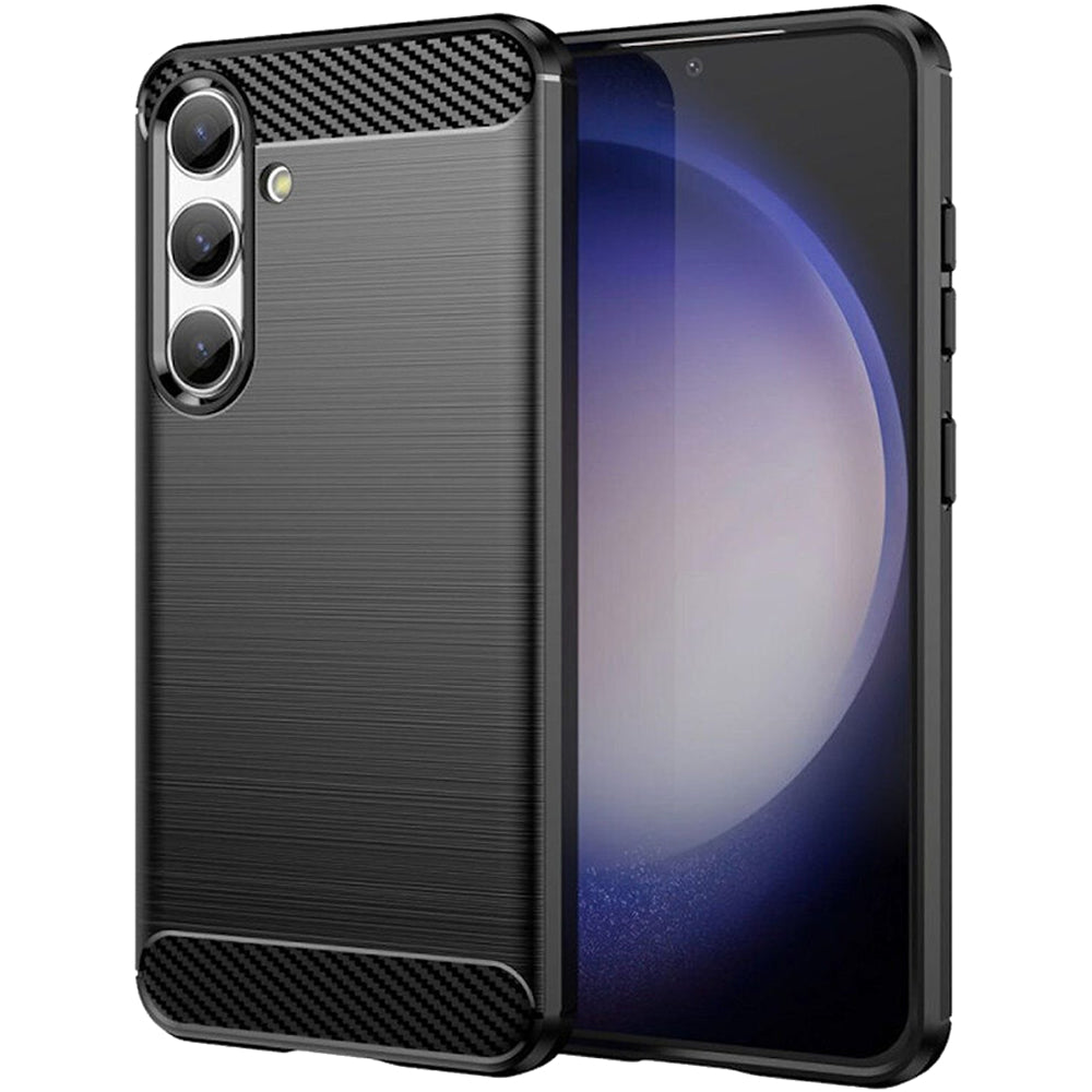 Samsung S24 FE Slim Fit Case Tough Gel TPU Rubber Cover BLACK