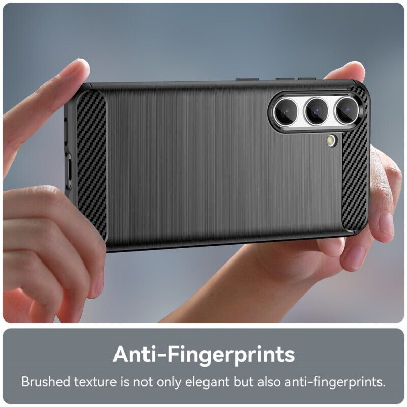 Samsung S24 FE Slim Fit Case Tough Gel TPU Rubber Cover BLACK