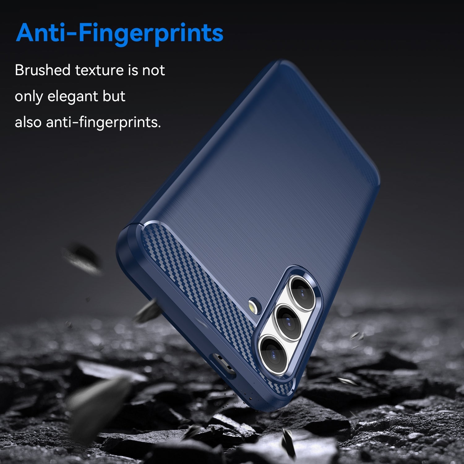 Samsung S24 Slim Fit Case Tough Gel TPU Rubber Cover BLACK