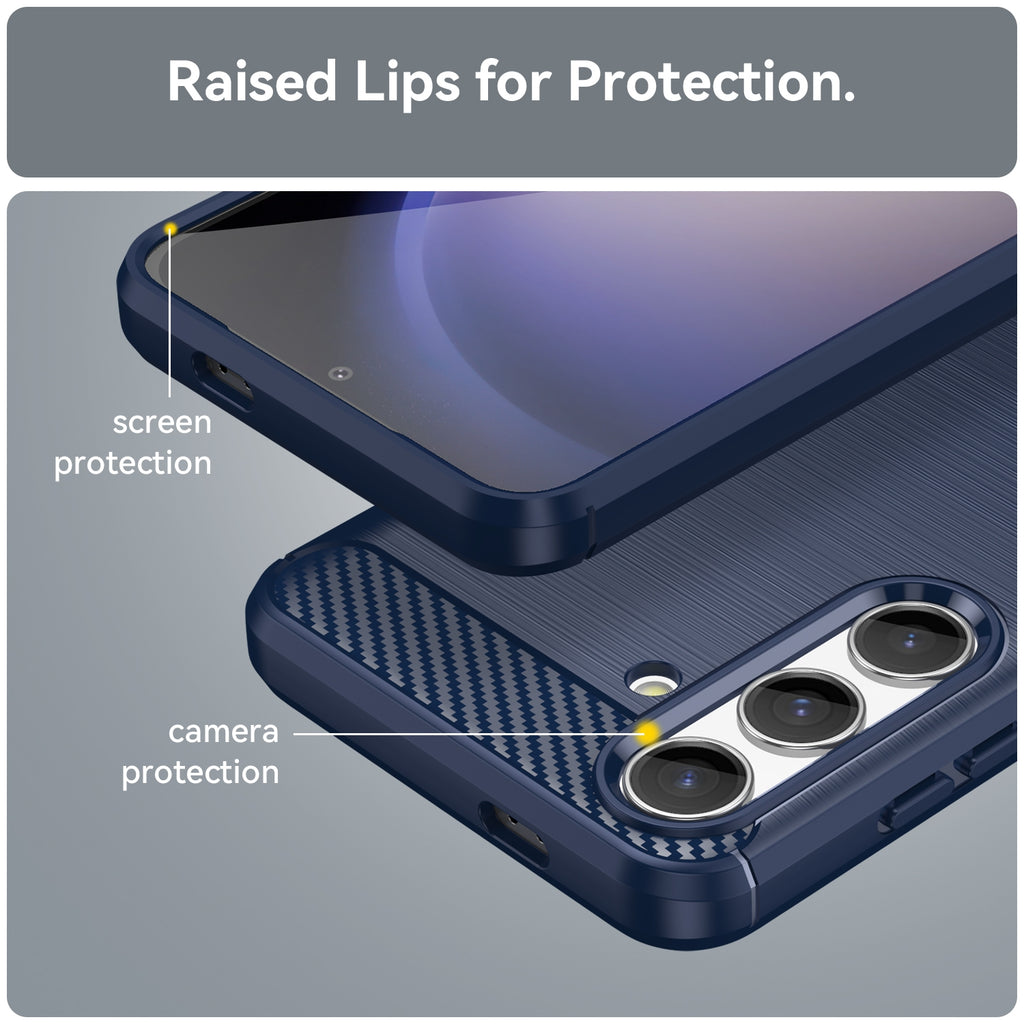 Samsung S24 Slim Fit Case Tough Gel TPU Rubber Cover BLACK