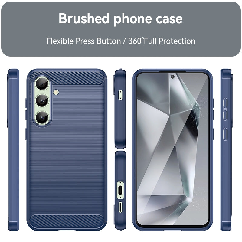 Samsung S24 FE Slim Fit Case Tough Gel TPU Rubber Cover BLACK