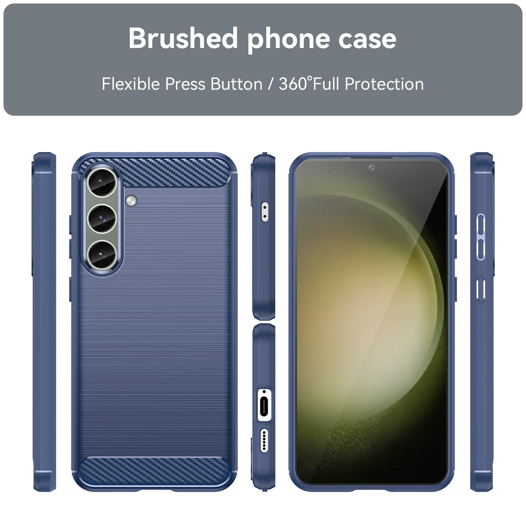 Samsung S24 Plus Slim Fit Case Tough Gel TPU Rubber Cover BLACK