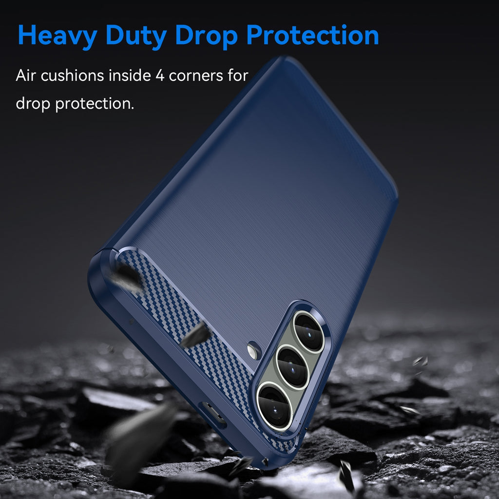 Samsung S24 Plus Slim Fit Case Tough Gel TPU Rubber Cover BLACK