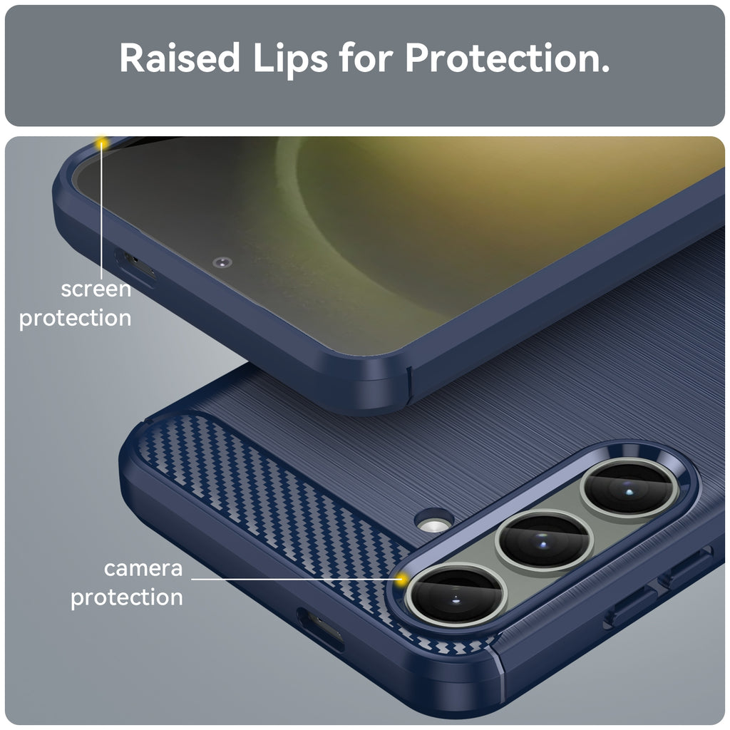 Samsung S24 Plus Slim Fit Case Tough Gel TPU Rubber Cover BLACK